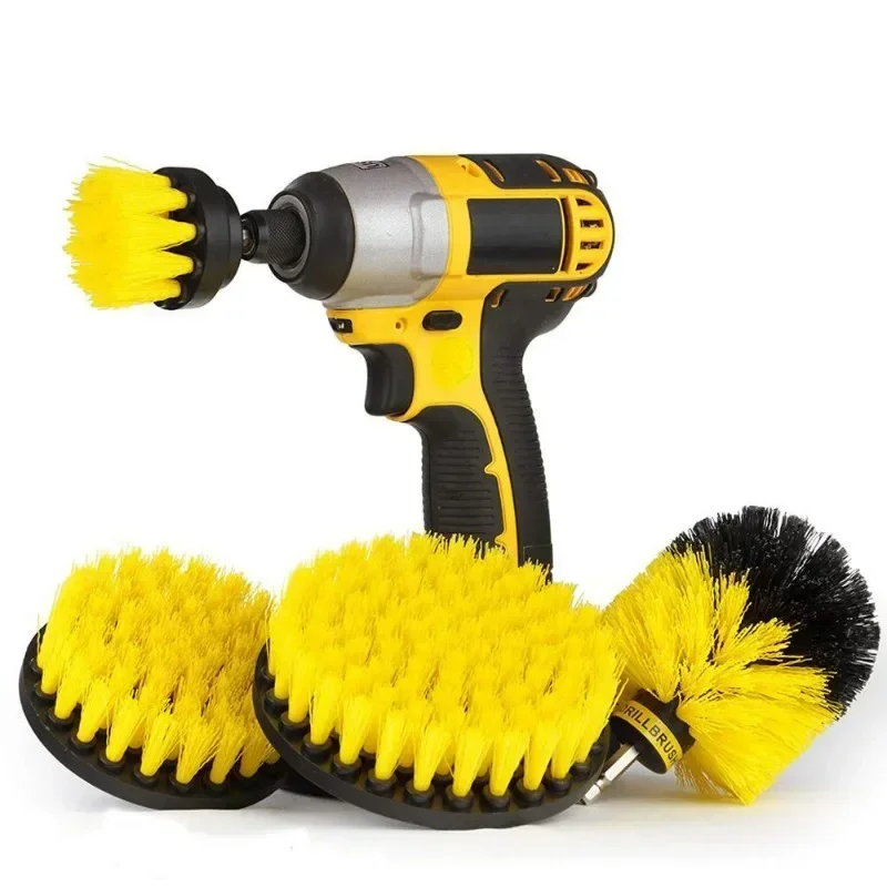 Power Tools Yellow - Elektrische reinigingsborstel Boorborstelkop Vloerreinigingsborstel Schijfborstel Stofverwijdering