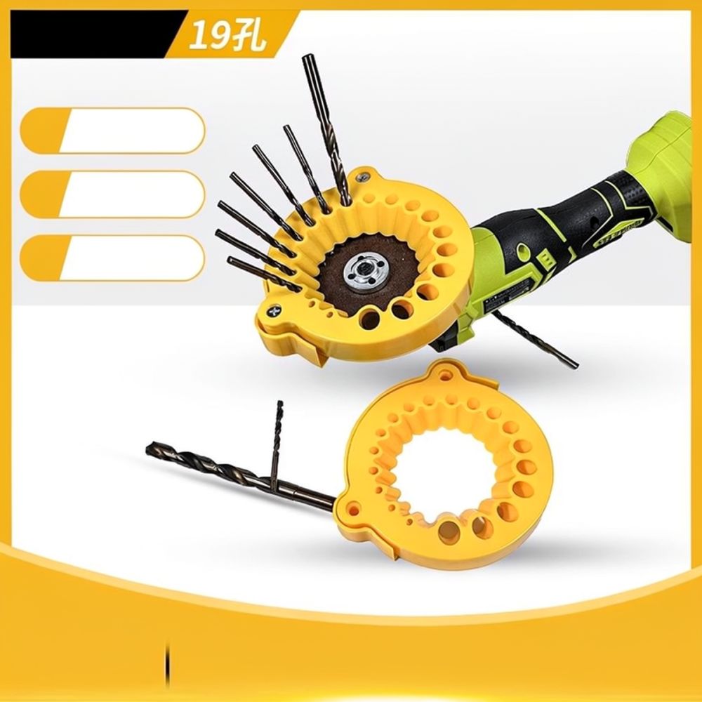 Power Tools Yellow - Universele slijpstandaard voor boorbits, geschikt voor