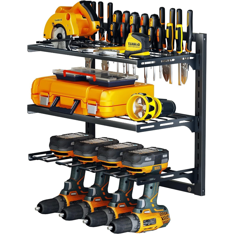 Power Tools Organizer Diy - Opbergrek voor elektrisch gereedschap 3-laags gereedschapsplank