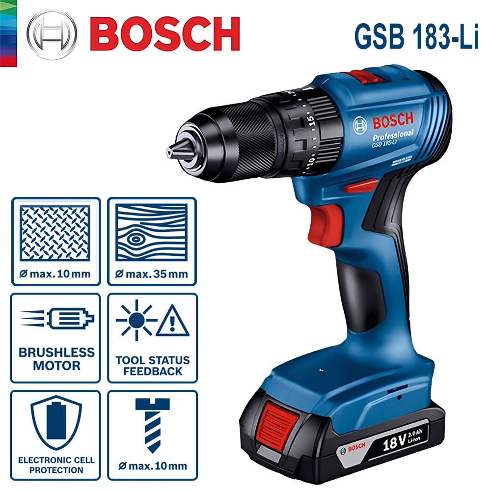 Power Tools Bosch - Bosch GSB 183-LI Elektrische boormachine Schroevendraaier