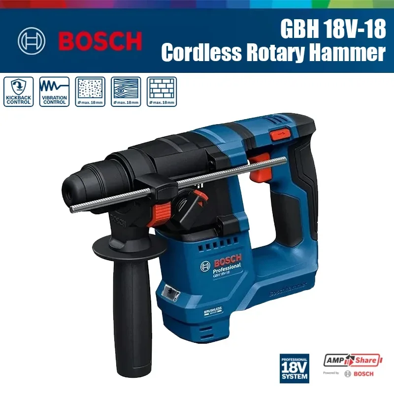 Bosch GBH 18V-18 Accu-klopboor - Power Tools Bosch recensie en prijs