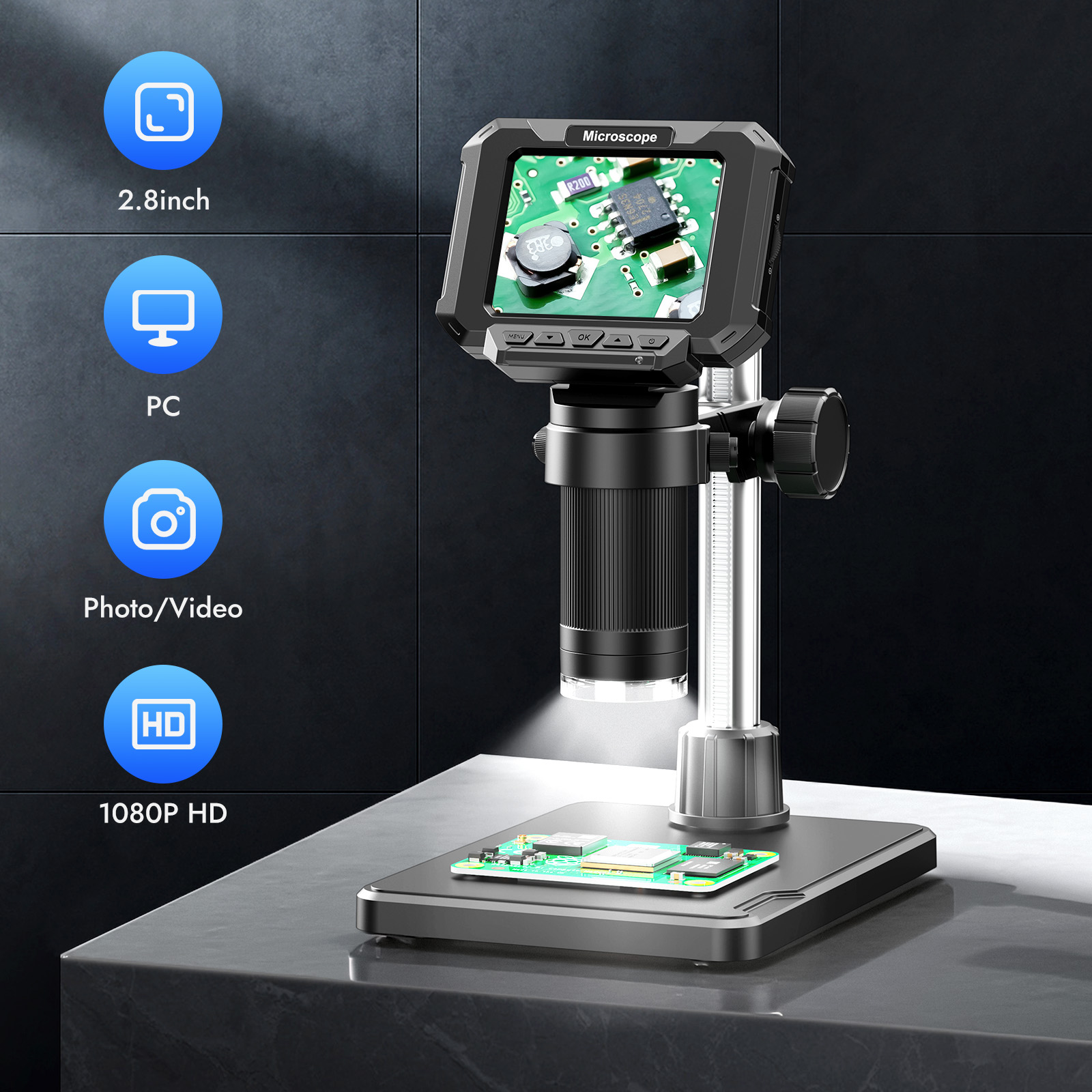 2,8 inch digitale muntmicrosco - Power Tools Video recensie en prijs