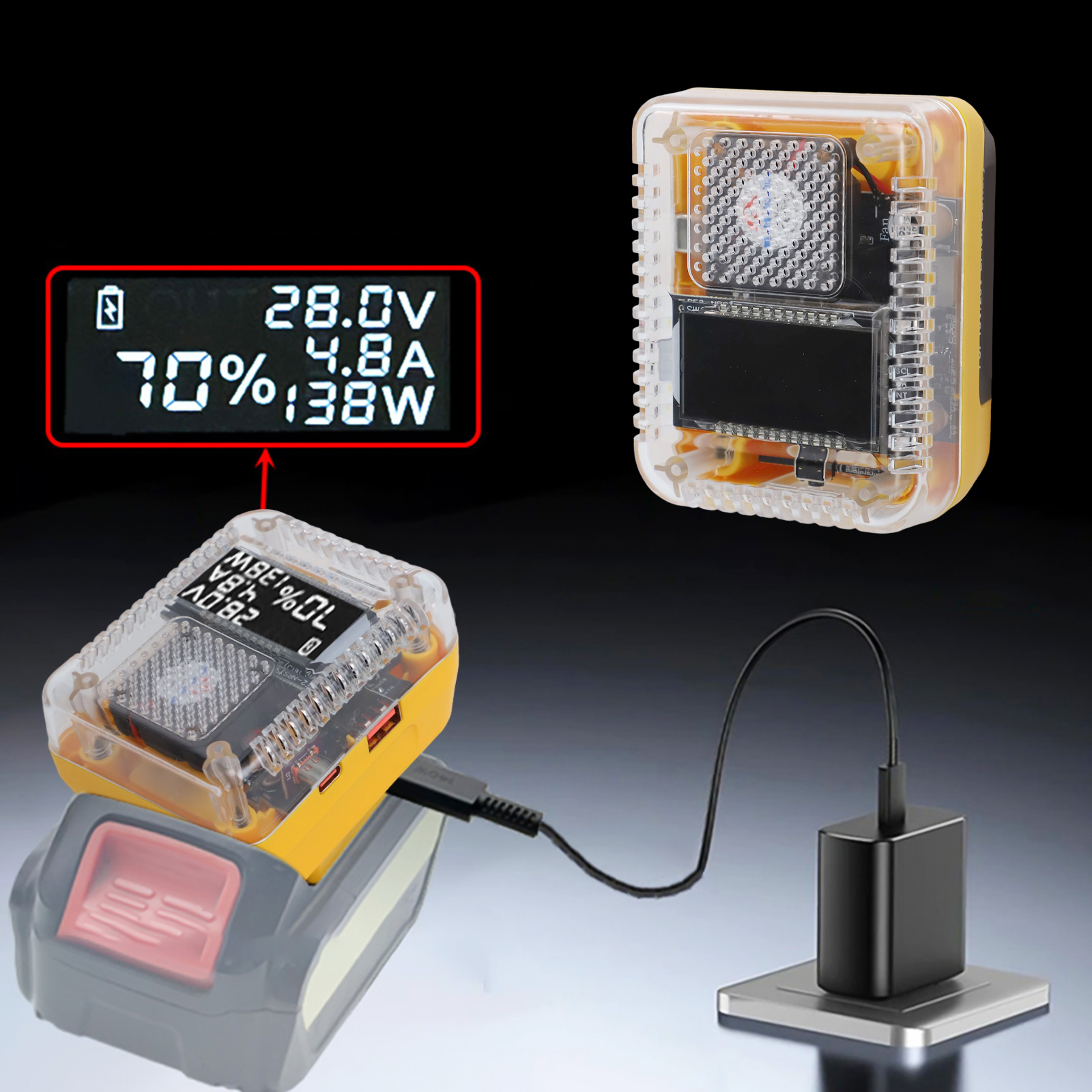 Geel /138W /Accu voor elektris - Power Tools Yellow recensie en prijs