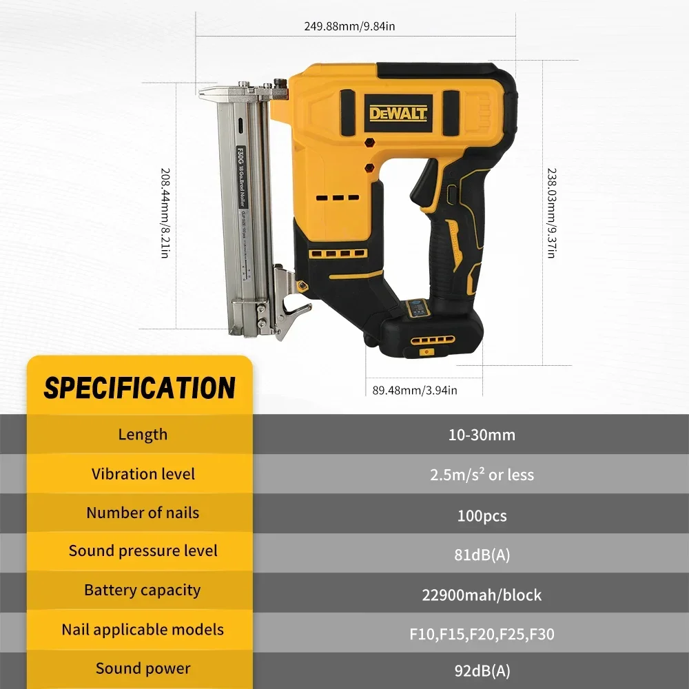 Voor de DeWALT F30 20V draadlo - Nail Gun Brad recensie en prijs